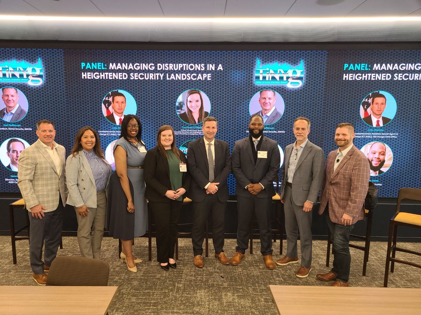 Jay Jones — The Profiler — speaking at TiNYg 2026: Panel on Managing Disruptions in a Heightened Security Landscape, alongside FBI and cybersecurity executives